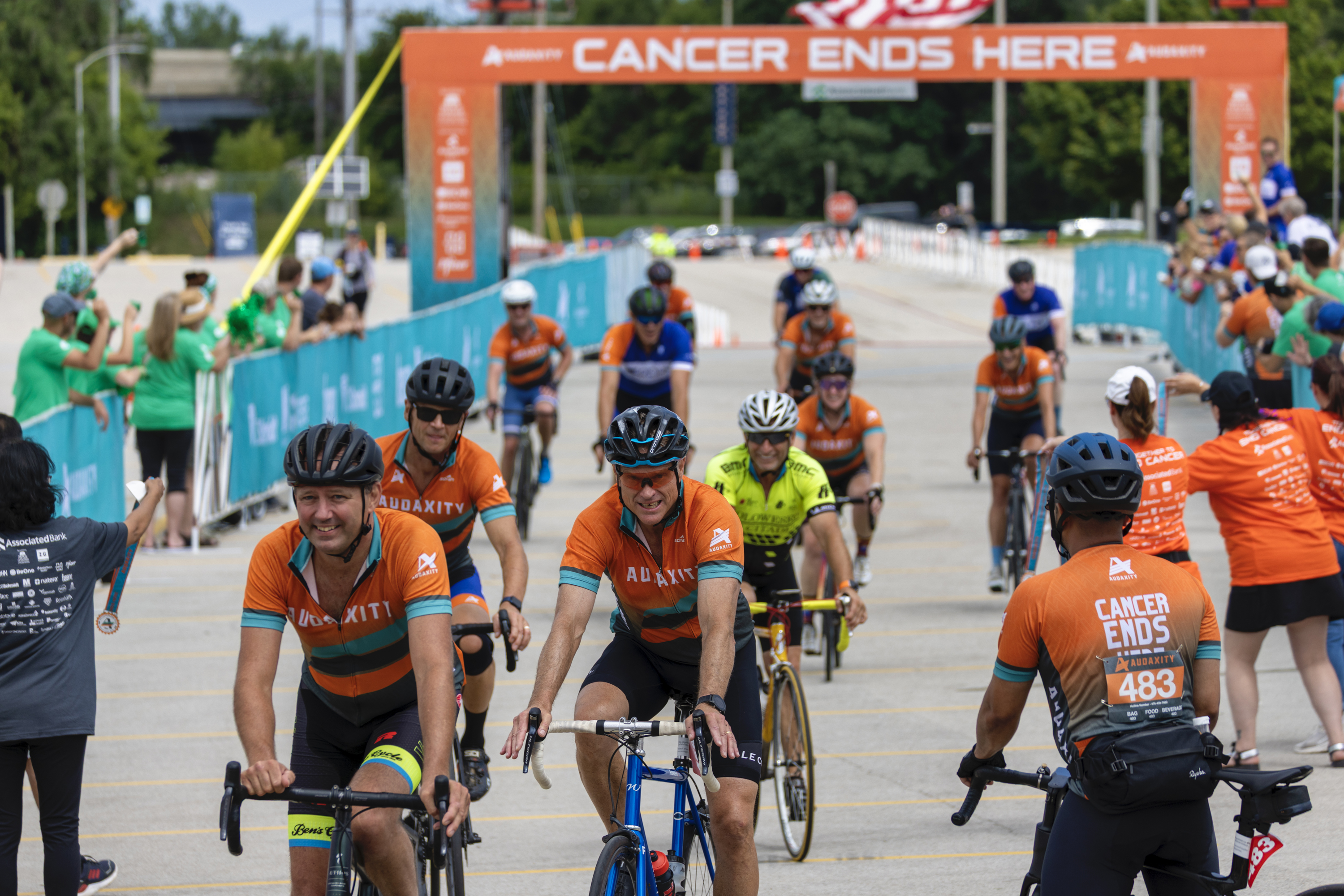 a group of cyclists riding bicycles in the Audaxity ride
